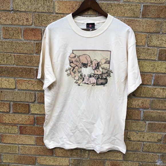 Vintage 1999 Del Sol 'Farm Animals' T Shirt Large - Picture 3 of 7